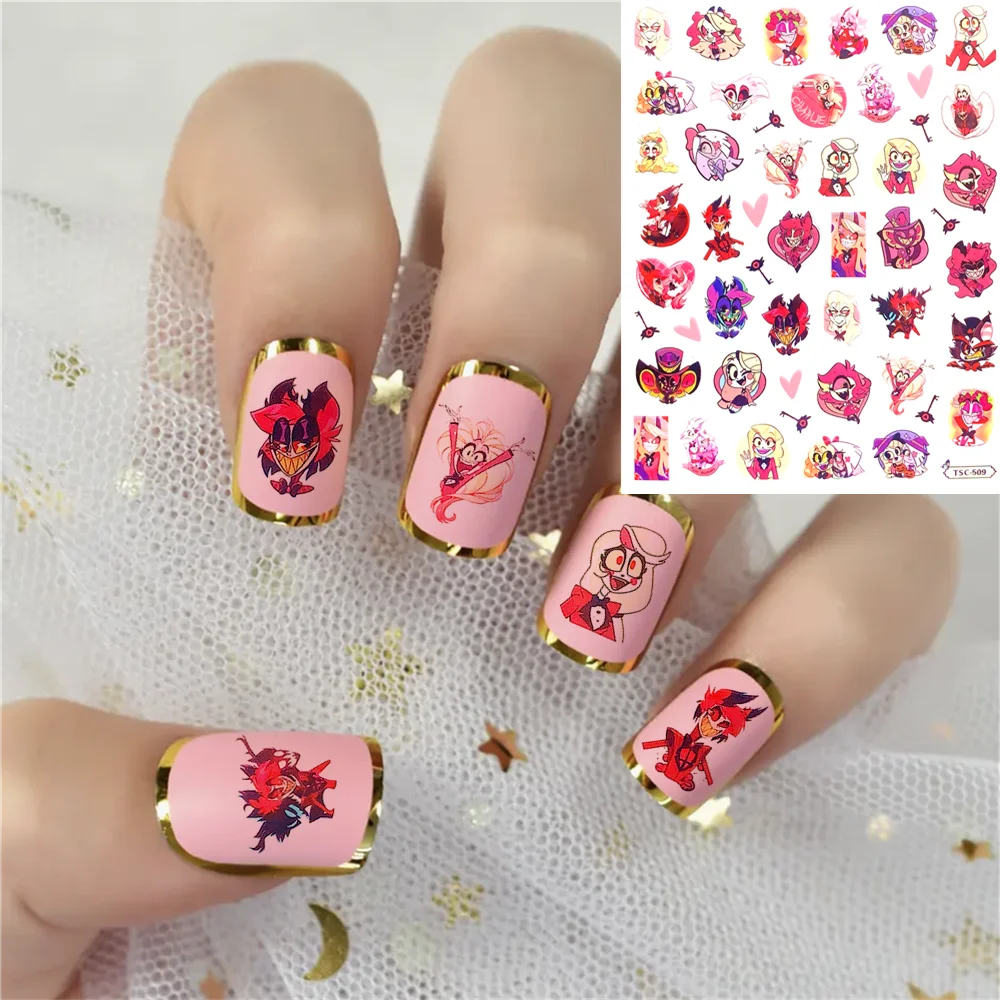 TSC-498 TSC-509 Cartoon Characters, Electronic Games, Pets Small animals in the forest DIY 3D Back glue Nail Art Stickers