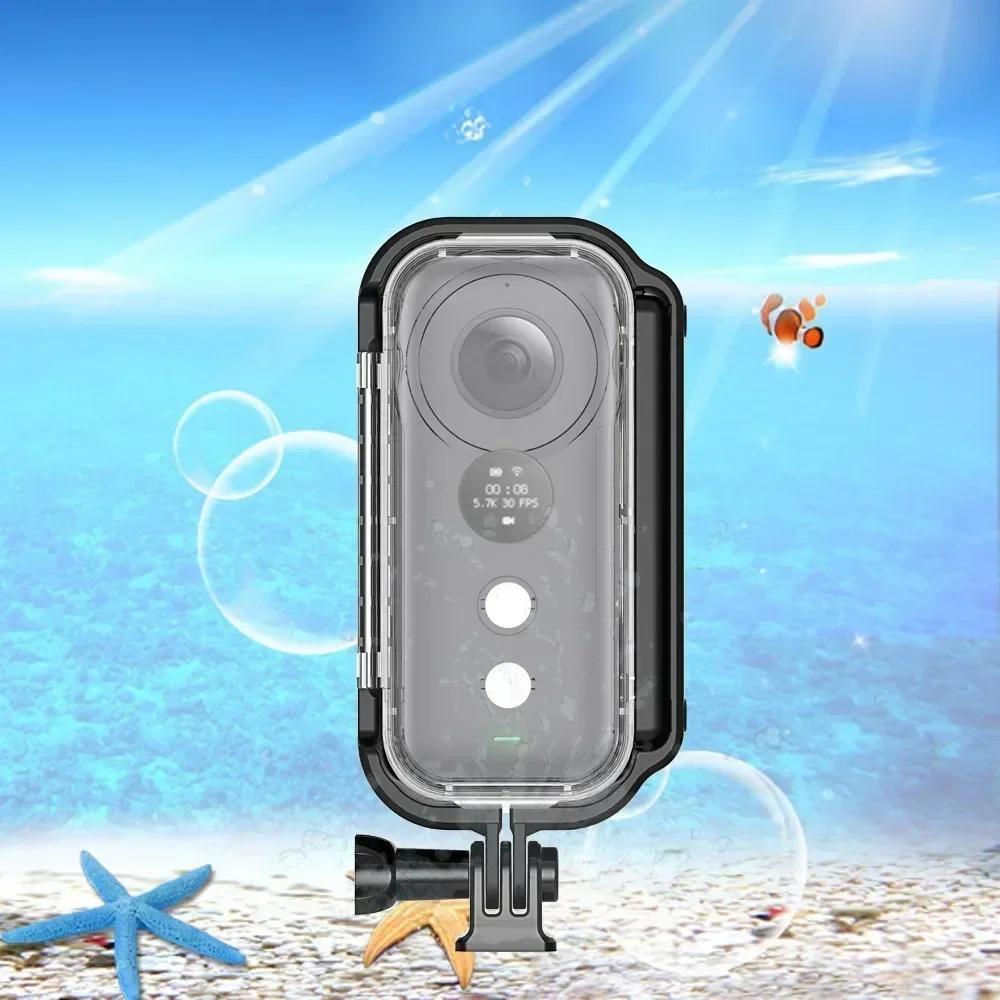 

30m Dive Waterproof Housing Diving Case for Insta360 ONE X Panoramic Camera 30m Snorkeling Swimming Venture Protection Shell