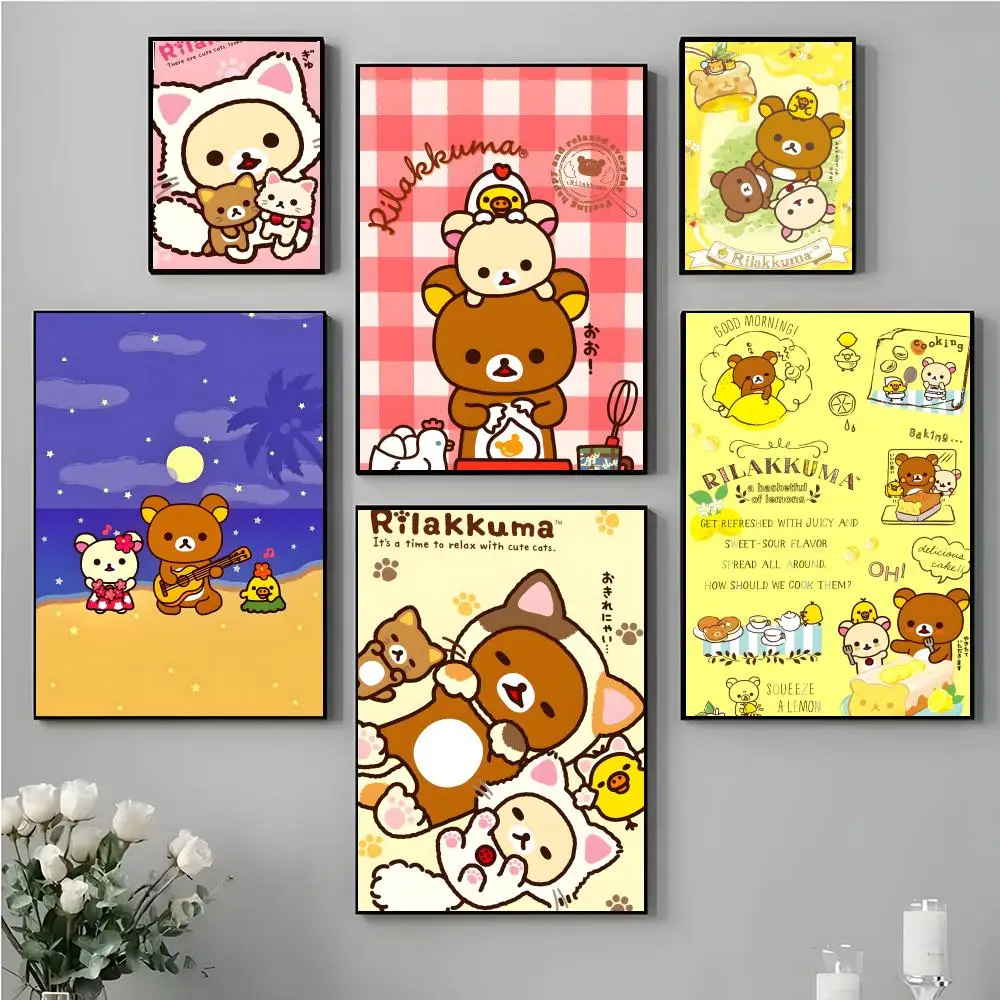Cute Cartoon Anime R-Rilakkuma Poster High-definition poster stickers ideal gifts for living rooms hallways