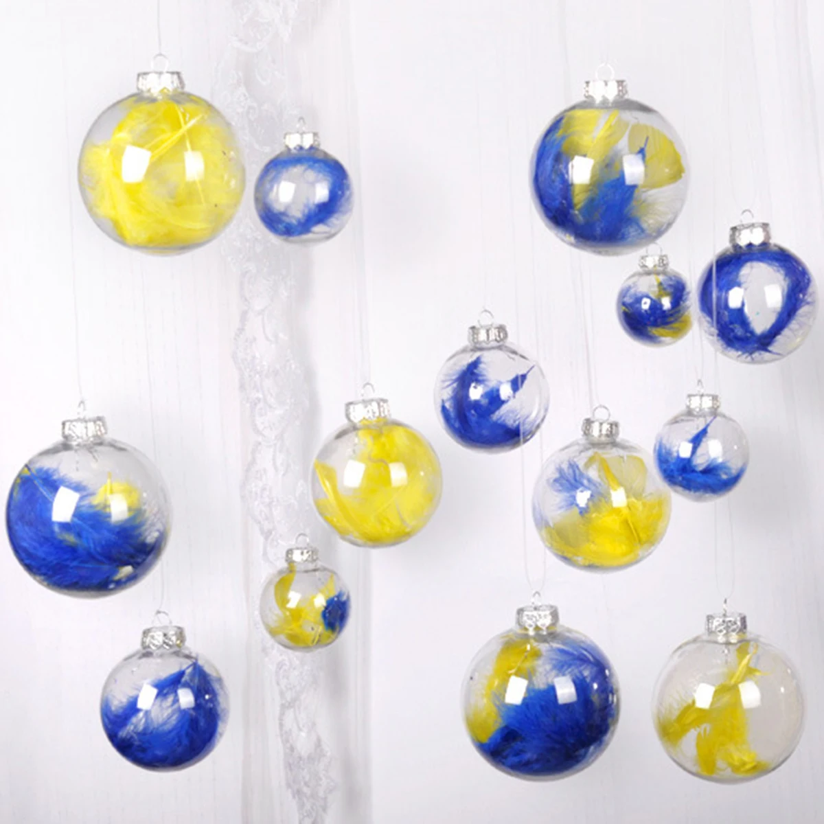 

5Pcs Christmas 6/8/10cm Plastic Spheres Fillable Ornaments for Christmas Trees, Made of Seamless PET Hollow Plastic