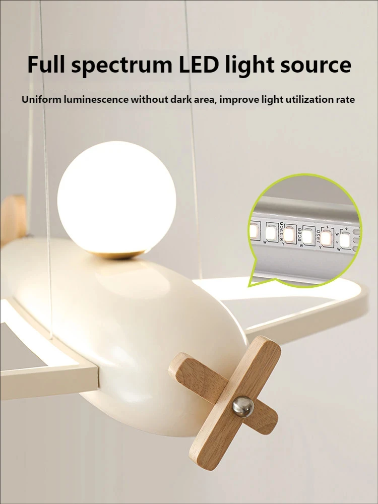 2026 New Children's Room Ceiling Chandelier Cartoon Novelty Airplane Light Simple Modern Girl Boy Bedroom LED Pendant Lighting view 5