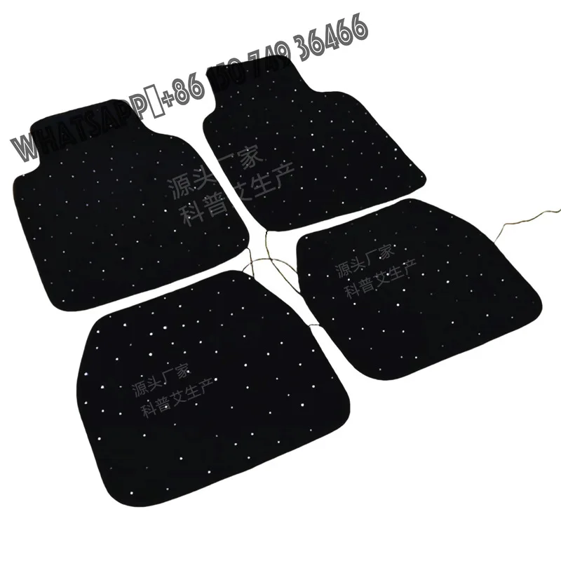 

Complete Set of 4 Car Carpets Light Starlight Fiber Optic Design Modified Polyester-for Cars