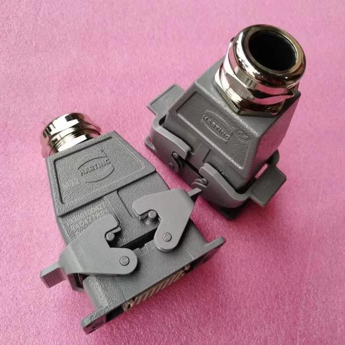 

09160423001 HARTING Сверхмощный разъем 42-контактный, авиационный штекер Harting 09160423101, комплект (штекер и гнездо)