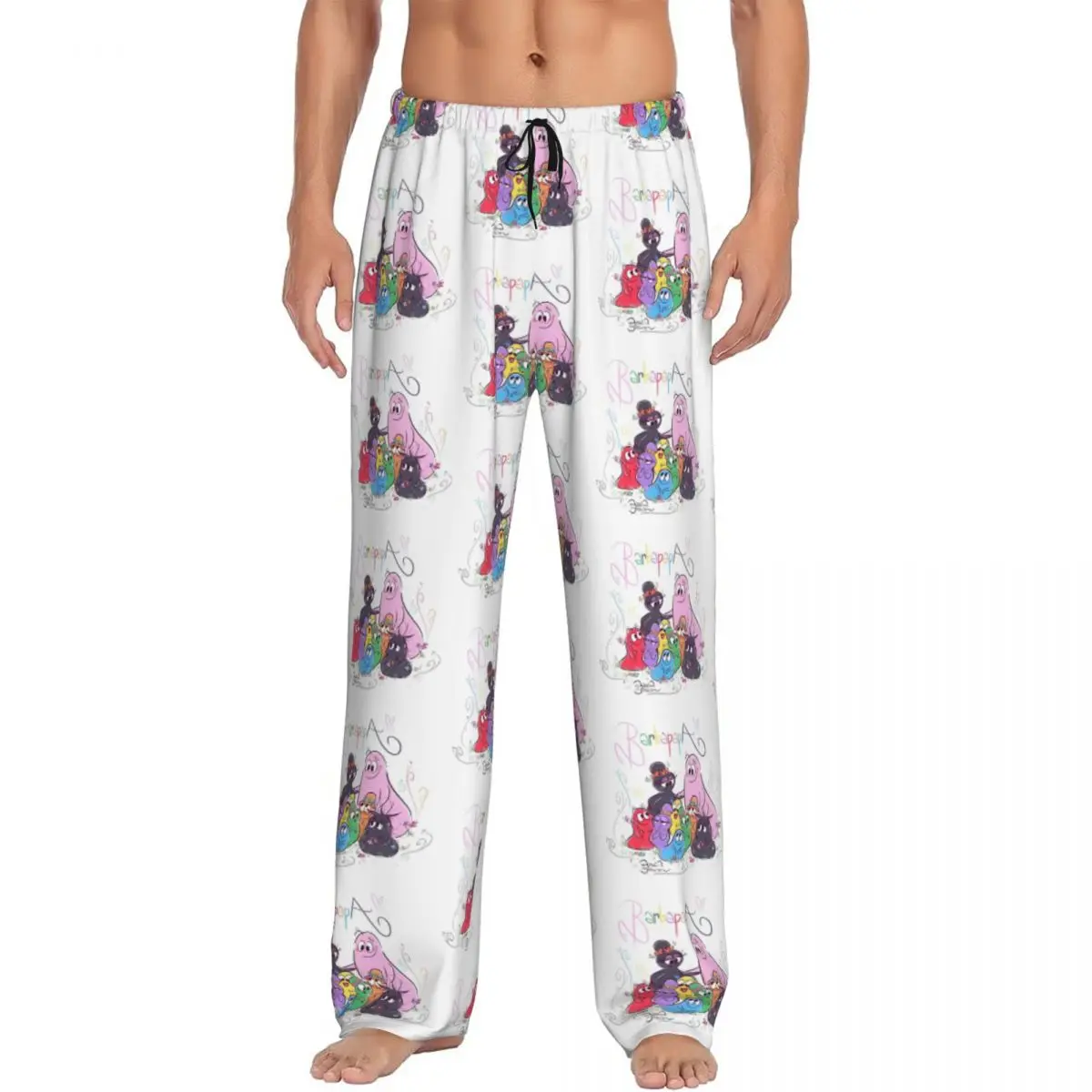 

Мужские пижамные штаны с забавным рисунком Barbapapa на заказ, одежда для сна с принтом, низ с карманами