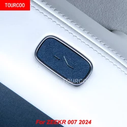 For ZEEKR 007 2024-2026 Car Interior Handle Switch Suede Protective Sticker Interior Accessories