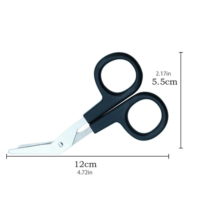 Stainless Steel Bandage Scissors 12cm Nursing Scissors for Medi-cal Home Use