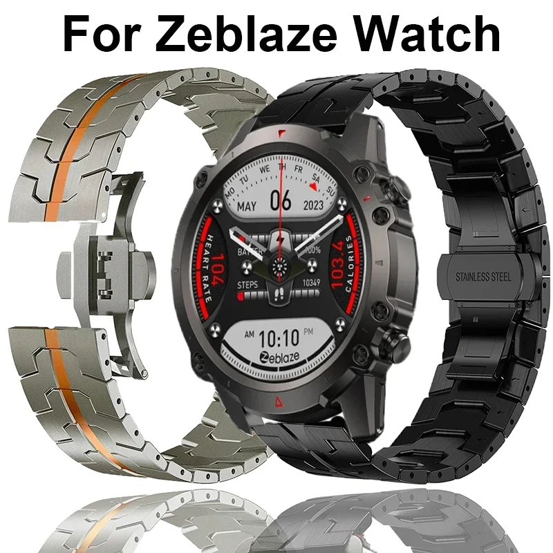 

Strap For Zeblaze Vibe 7 Pro 7Lite Stratos 2 3 22mm Watch Band Correa for Zeblaze GTR3 2 Beyond 3 Pro Btalk Swim Metal Bracelet