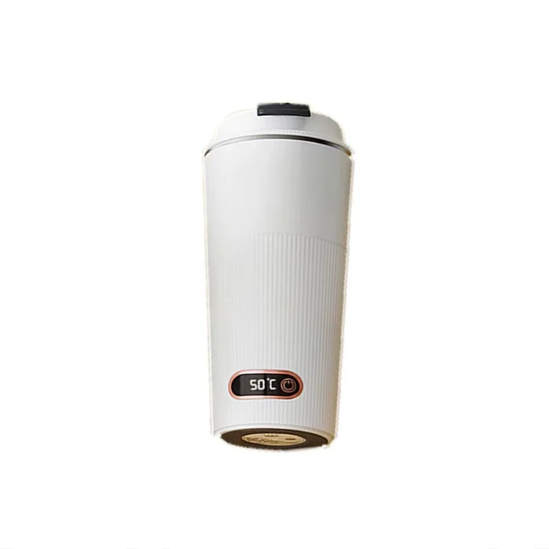 Heated Water Cup Portable Hot Kettle Small Health Cup Office Travel Thermostatic Heating Thermos Cup Outdoor