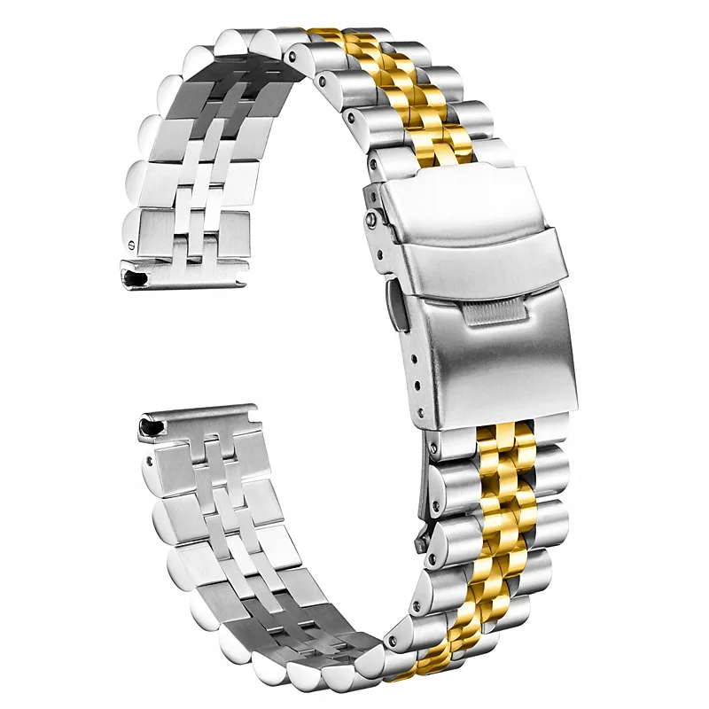 18Mm 19Mm 20Mm 21Mm 22Mm 23Mm 24Mm 26Mm 28Mm 30Mm Horlogeband Massief Roestvrijstalen Polsband Veiligheidsvouwbare Gesp Accessoires