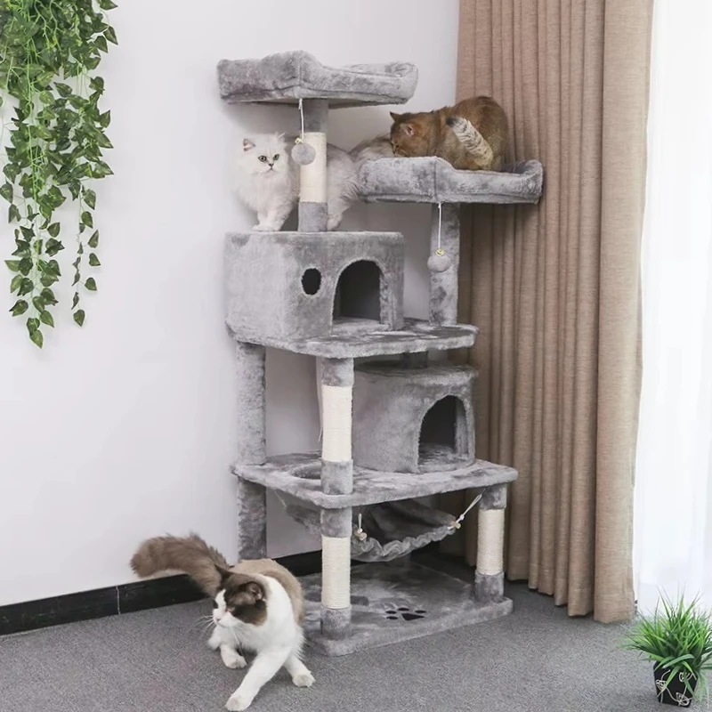 

Grey Beige Brown Tower Condo Cat Tree