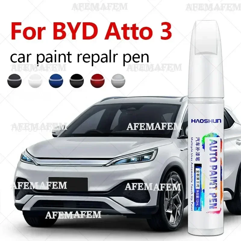 For BYD Atto 3 2022-2025 D40 Paint Repair Pen Touch Up Scratch Remover DIY Auto Accessories Black White Blue Green Grey Purple