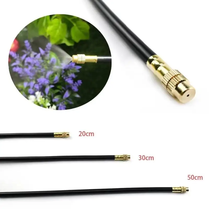 Adjustable Misting Nozzles 360° Free Bend Brass Atomizer 8mm 20/30cm for Outdoor Patio Cooling Irrigation Use