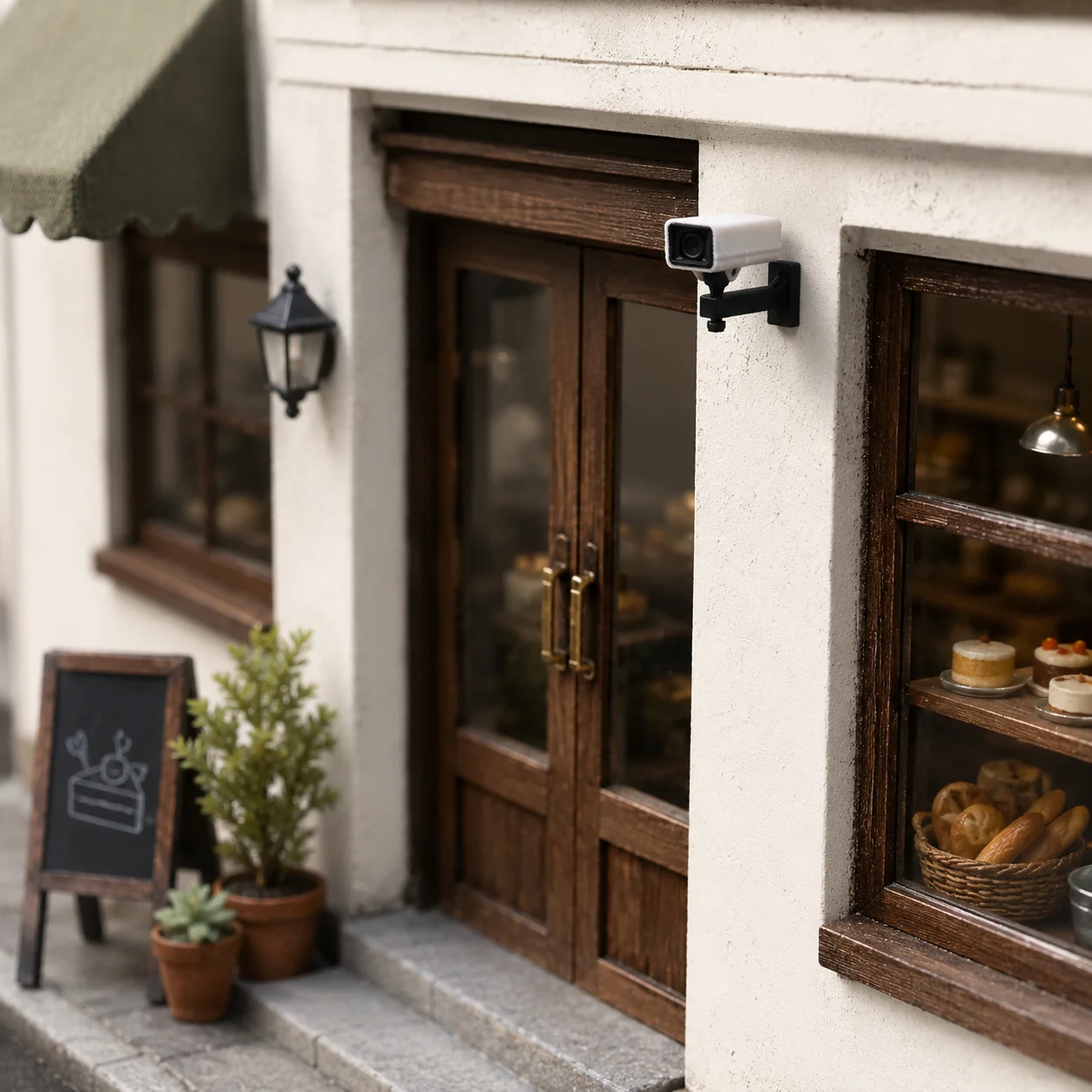 1:12 Scale Miniature Security Camera Model, Dollhouse Surveillance Camera Decor, Mini Prop for Diorama Scene Building view 6
