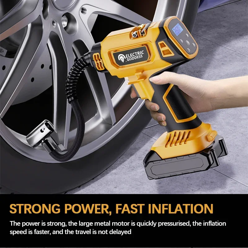 Cordless Car Tire Inflators For Cars, Motorcycles And Other Tires Digital Display For Dewalt 20v Batteries