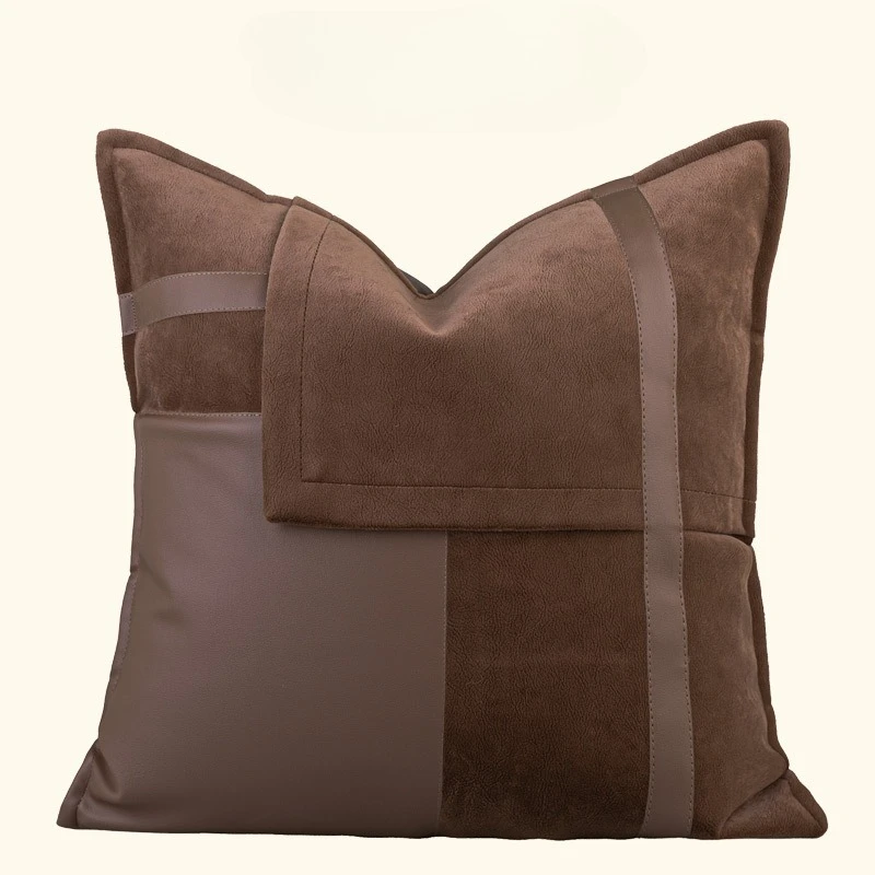 30X50/45X45CM Italy Luxury Throw Pillow Cover Brown Coffee Spliced Stamping Waist Cushion Cover Decor Home Decorative Pillowcase