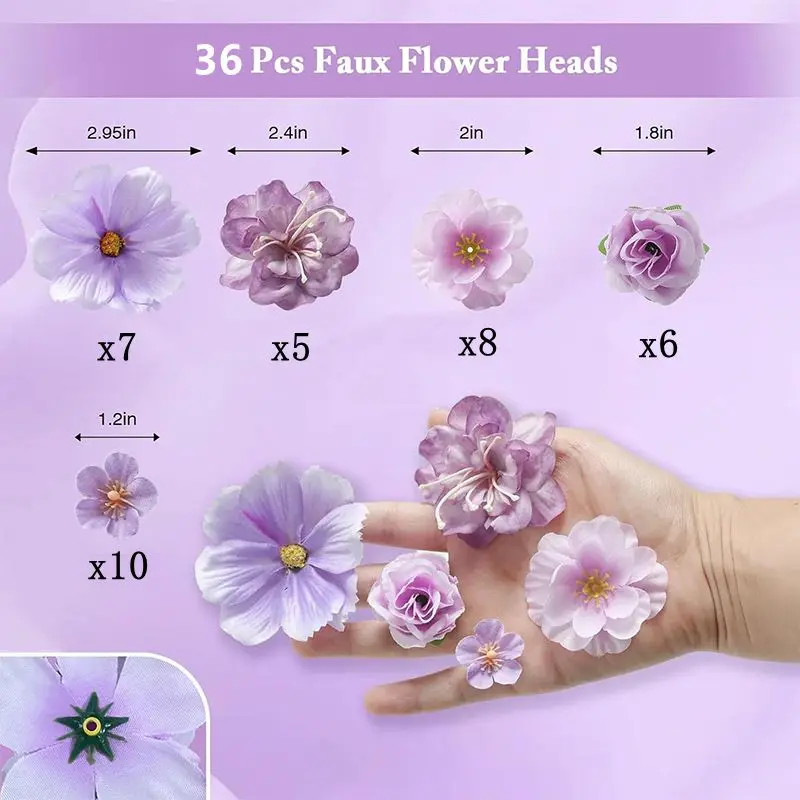 36Pcs 4cm Silk Rose Artificial Daisies Flower Heads for Craft Wreath Wedding Decor DIY Table Home Room Decor Fake Flowers - view 6