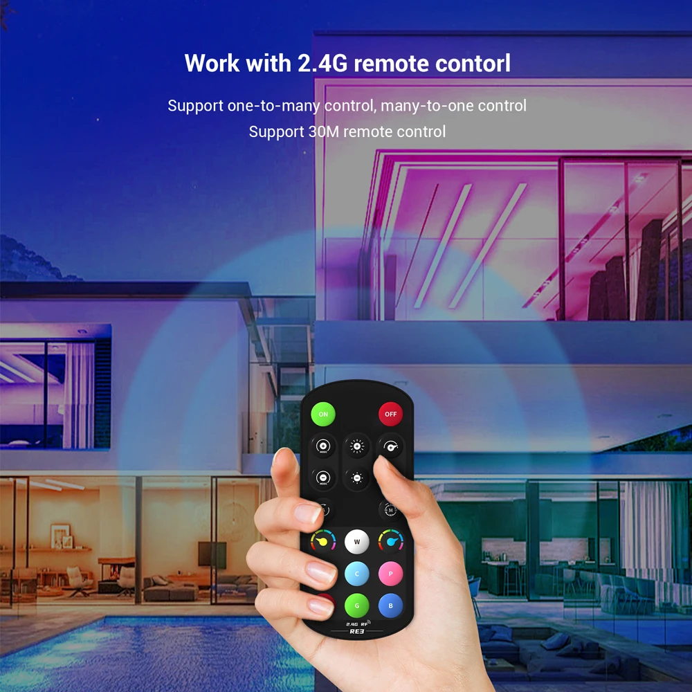 RF Remote Control 12V COB RGB LED Strip 1M 2M 3M 4M 5M 10M Dynamic Color Dimmable Flexible Cabinet Bed Room Light Decor Timer