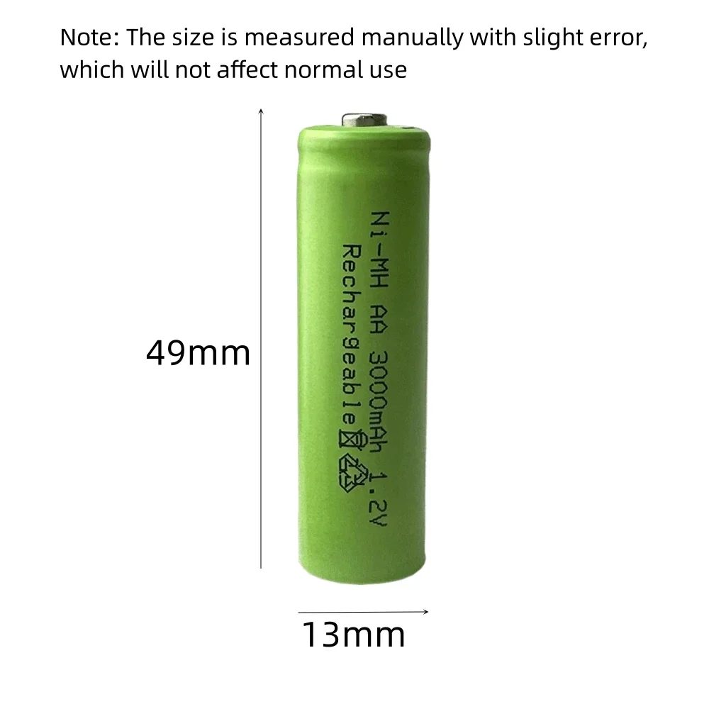 1PCS Rechargeable battery 1.2V AA 3000mAh NI-MH