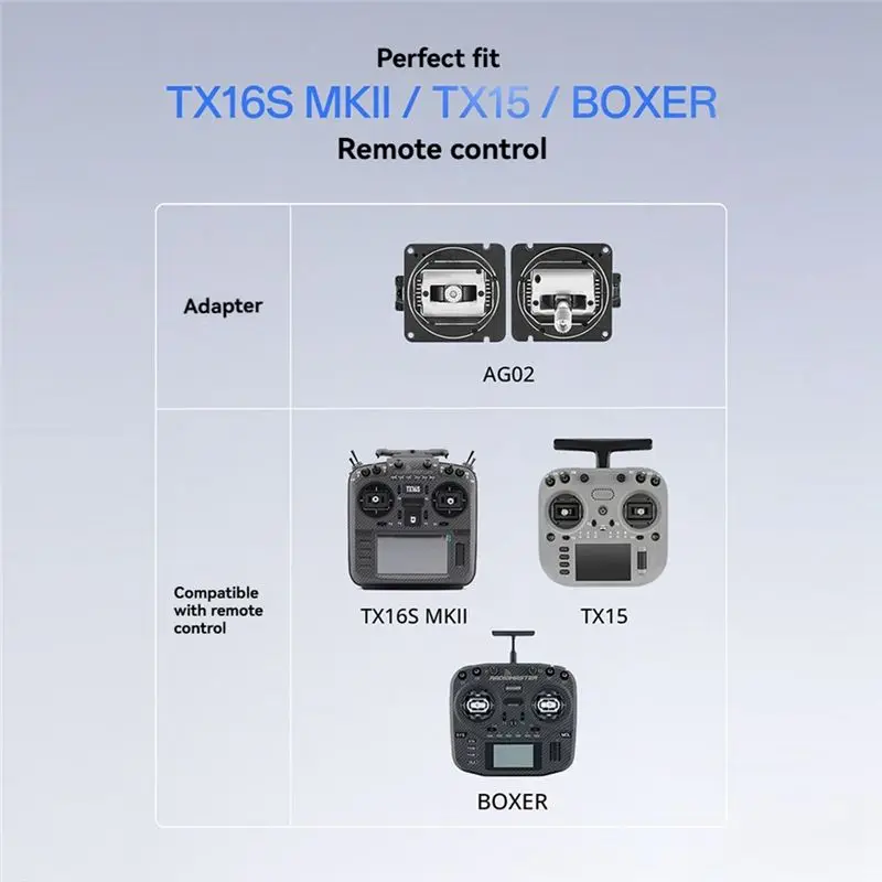 A97I-2PCS AG02 CNC Hall Gimbals Two-Way Adjustable Metal Hall Joystick For TX16S MKII/TX15/BOXER Remote Control