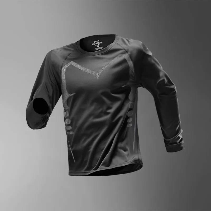Men's Running Quick-drying Clothes Long Sleeve Running Training Fitness Morning Sports Cycling Mountaineering Men Clothes Tops image 4