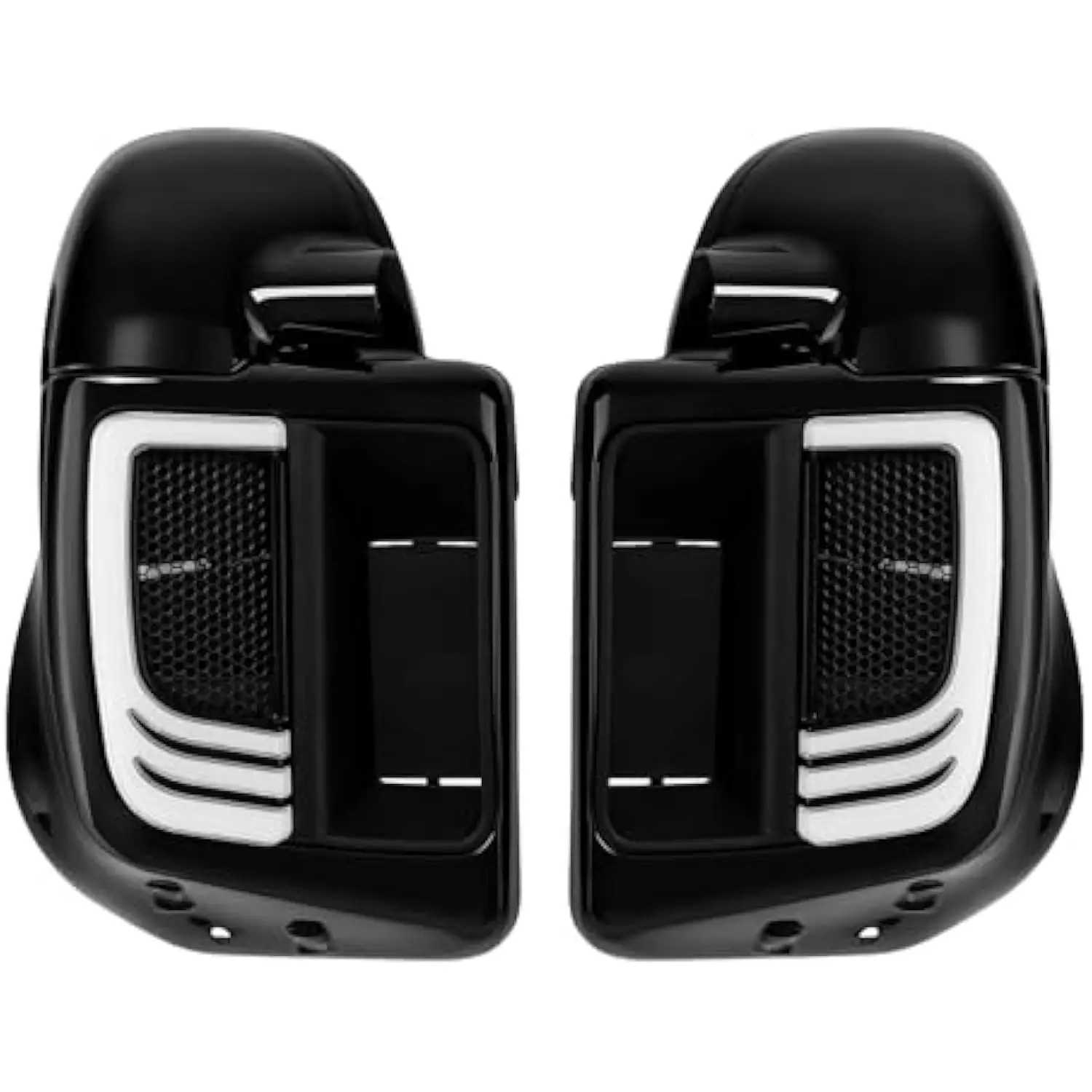 

Lower Vented Fairing with 6.5 Speaker Pods and LED Turn Signals Light Kit Fit for Harley Touring Road King Street Glide Electr