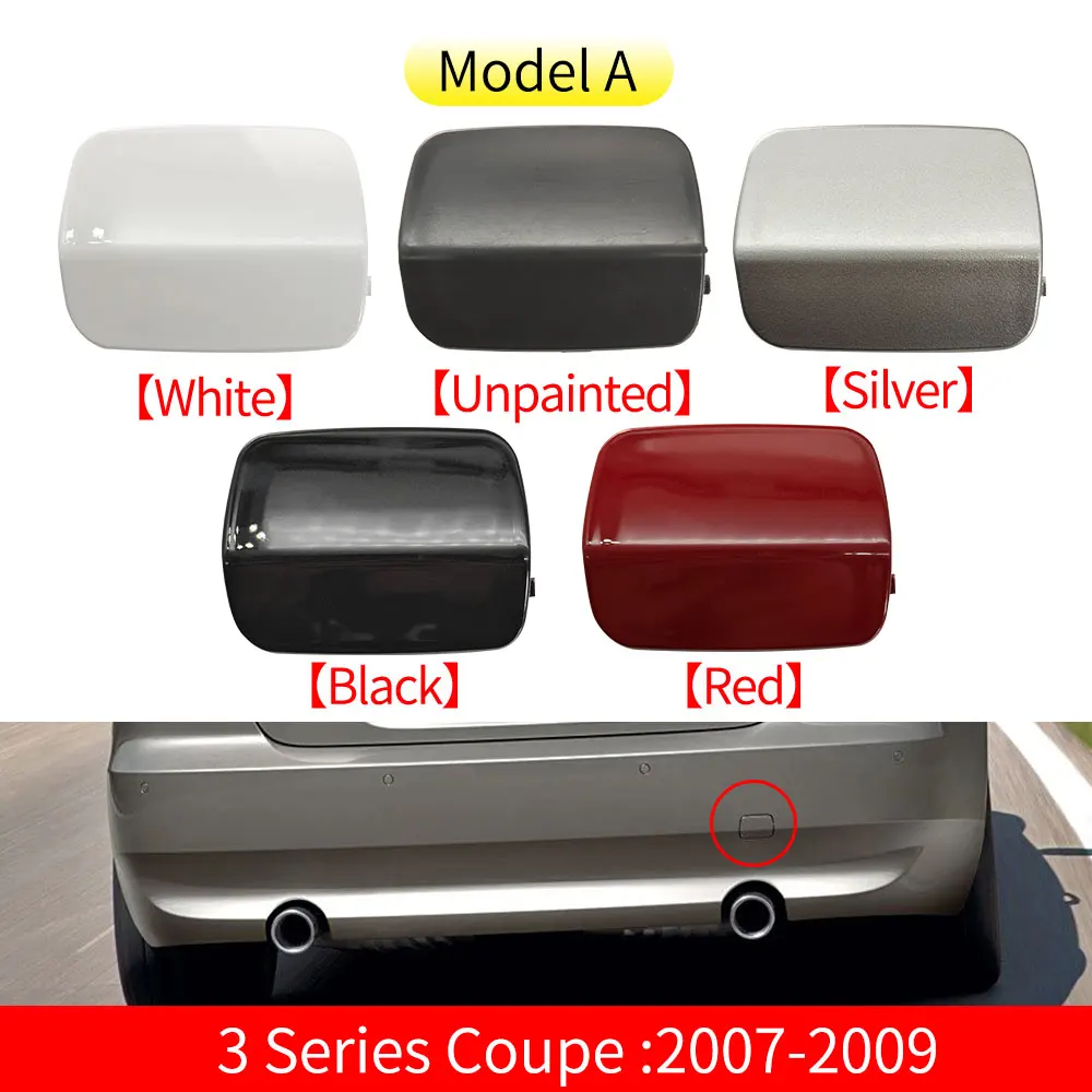 For BMW E92 E93 Car Rear Bumper Tow Hook Cover Cap Black White Silver For BMW 3 Series Coupe 2006-2012 320 323 325 330 335