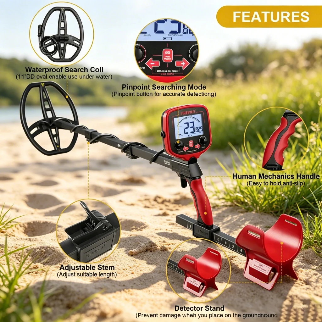 High‑Performance Underground Metal Detector TX‑850L, Metal Finder Treasure Hunter for Gold Prospecting