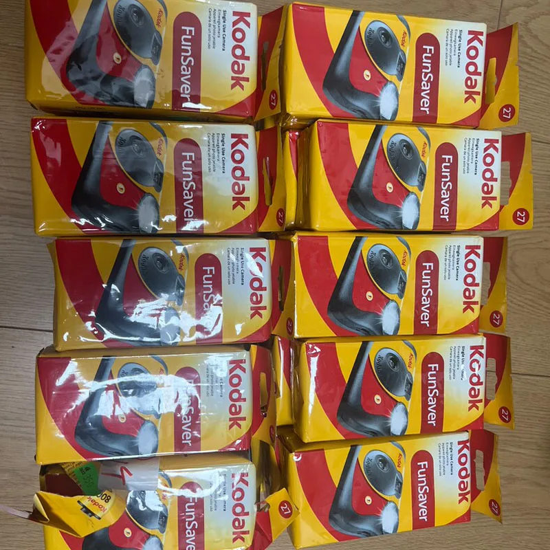 Kodak 1/2/3/6 Pcs 27 With Flash FunSaver 39 Sheets Exposures Photo Waterproof Single Use Camera Wedding Recording Film Camera