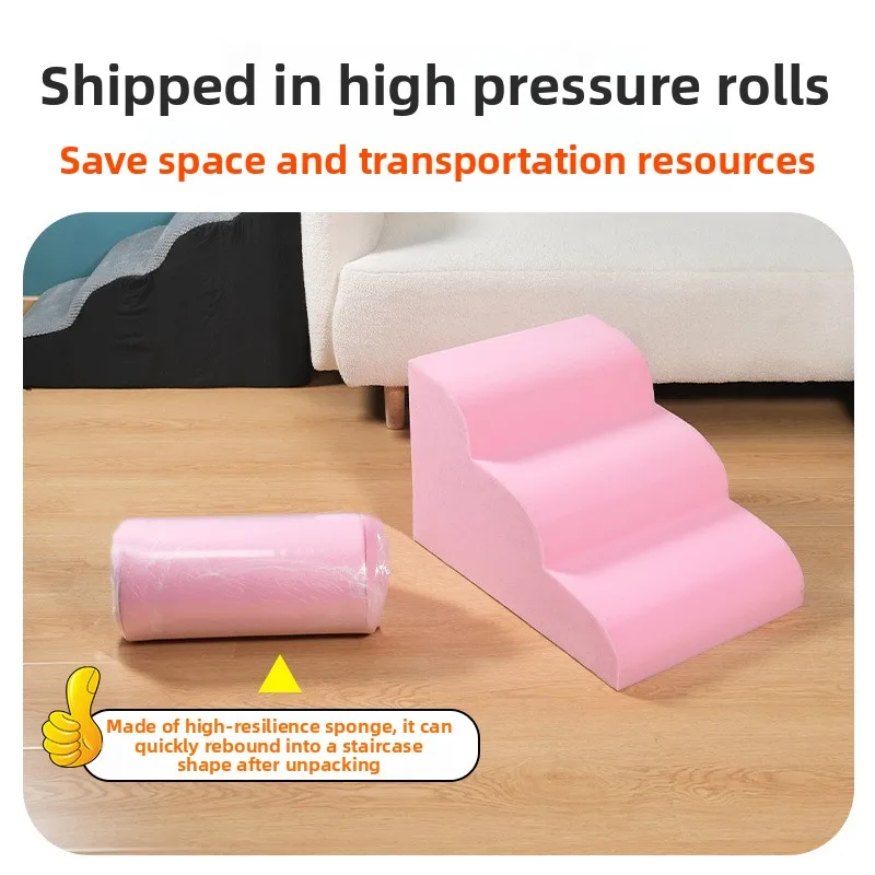 

Лестница для собак: ступеньки из губчатого материала для маленьких и средних собак, для кровати и дивана, съемные, товары для животных