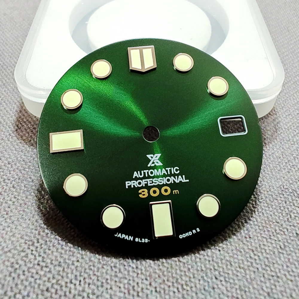 

NH35A/36A dial Heimdal watch SBDX001 accessory improved disc surface C3 green glow MARINEMASTER 28.5mm