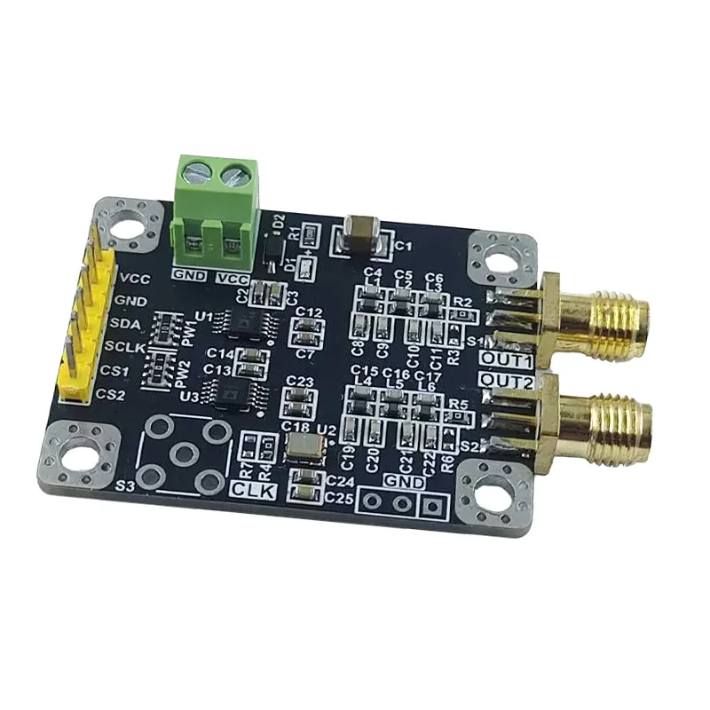Dual-Channel AD9833 DDS Signal Generator Module, Sine/Triangle/Square Wave Output, Adjustable Frequency Phase