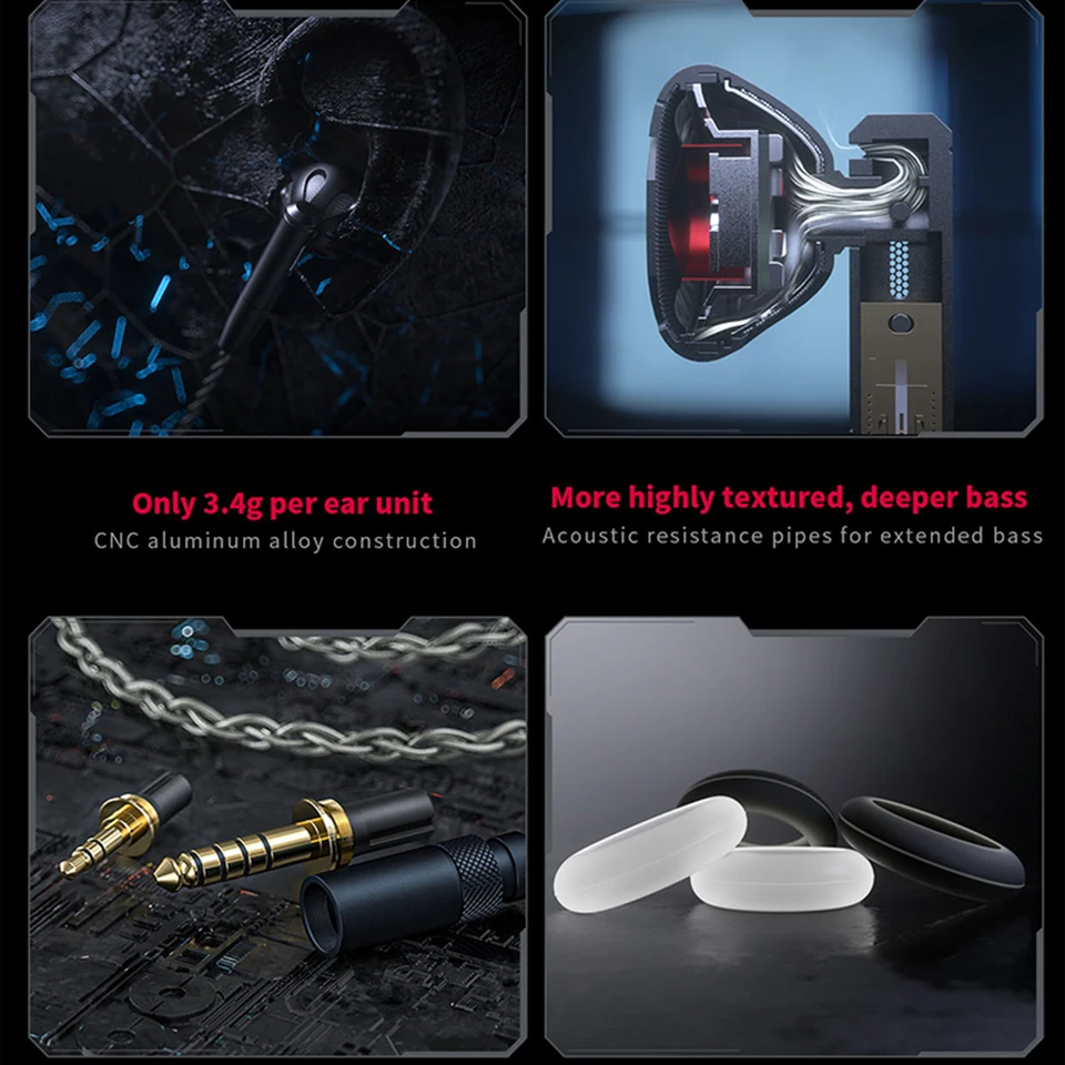 FiiO FF5 1DD 14.2mm カーボンベースのダイナミックドライバーイヤホン