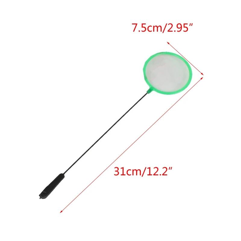 Aquarium Fishing Net 3 Inch Fine Mesh Small Skimmer Catching Cleaning Net with Long Handle for Mini Fish