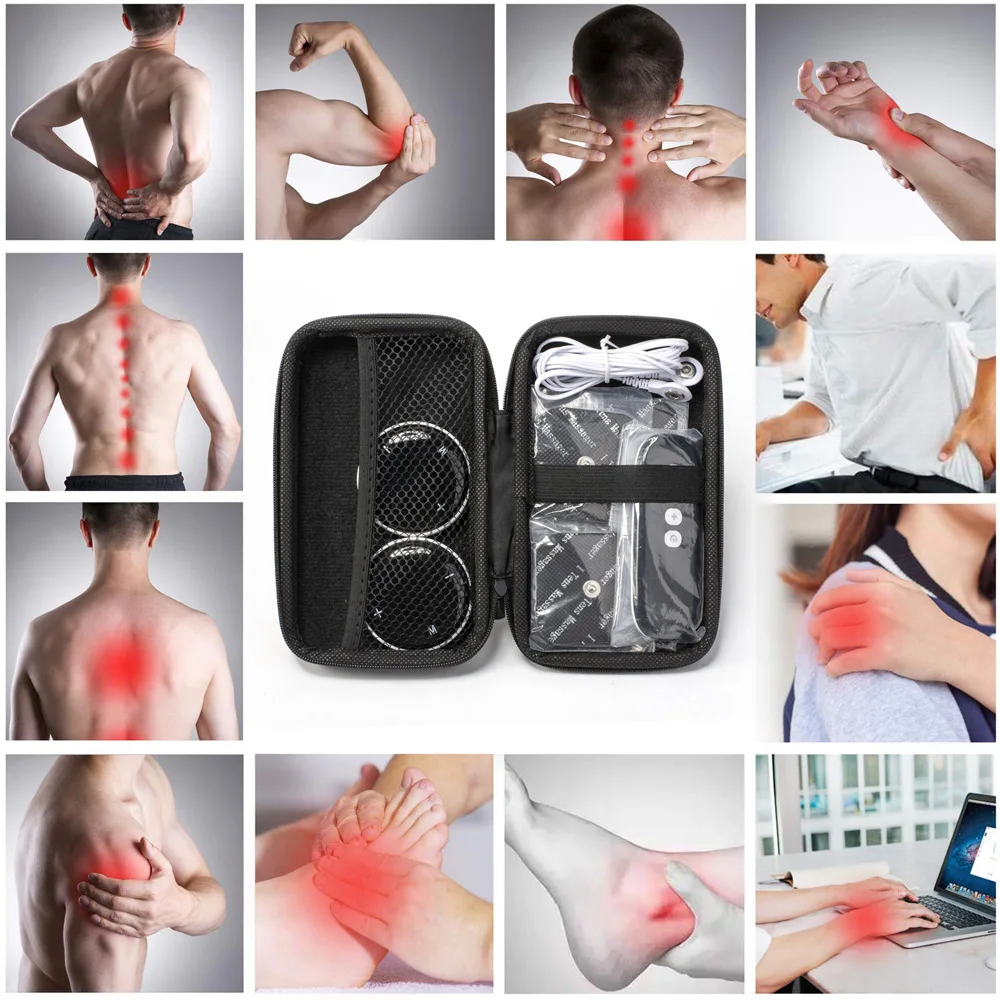 Mini Estimulador Muscular Elétrico Sem Fio, Massageador Corporal, Digital Therapy Massagem Ferramenta, Eletroestimulador, Dezenas EMS, K5, Modo 10,