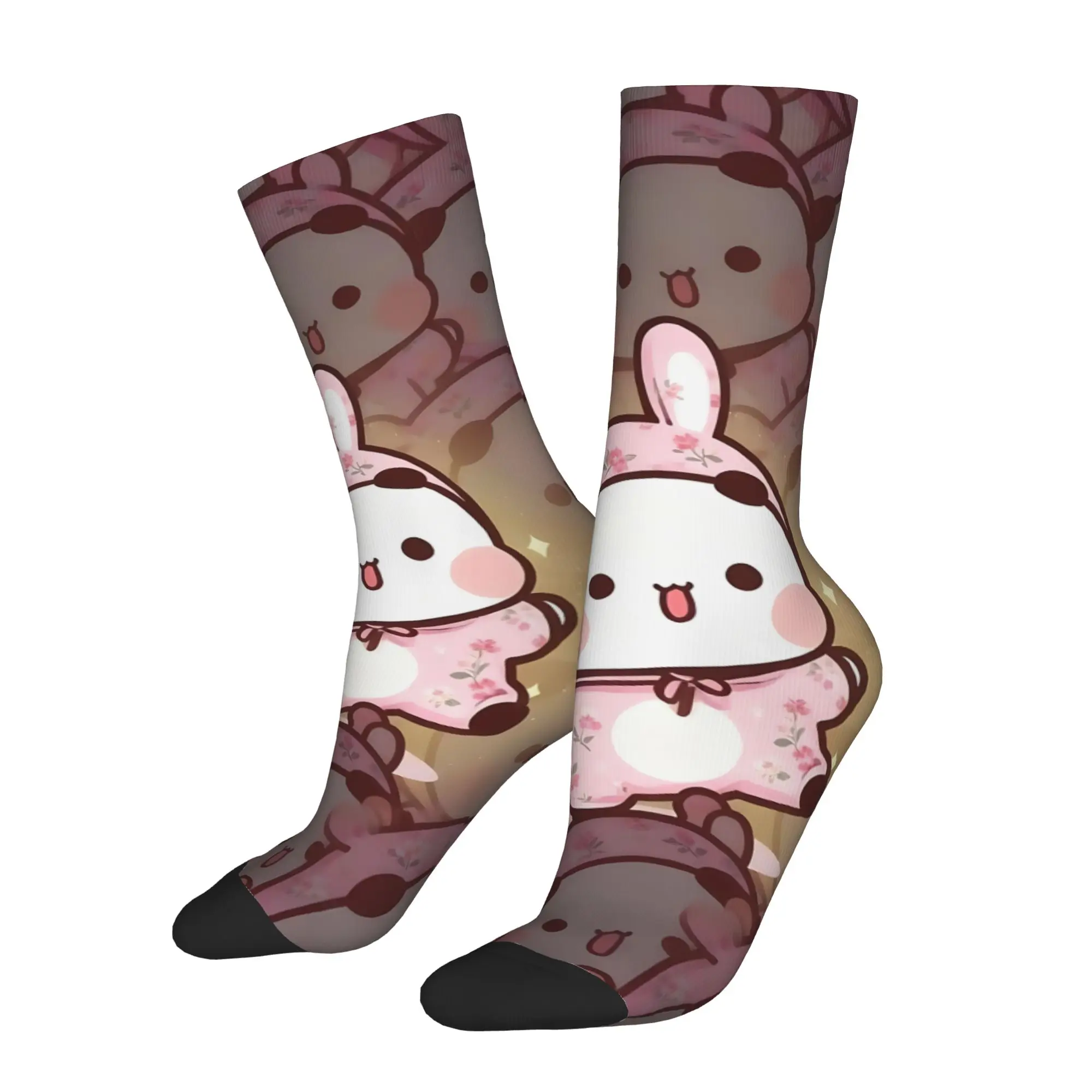 

Носки для бега в стиле ретро с дизайном медведей Бубу и Дуду, унисекс, с принтом в стиле Харадзюку