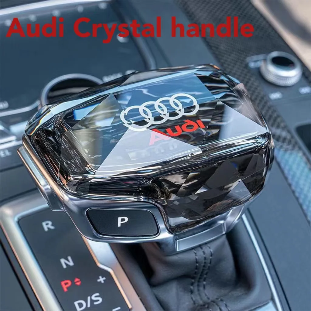 1pcs Crystal Gear Shift Knob Cover Gear Lever Handle for Audi Q7 A6 Q8 SQ5 A5 A4 S4 RS5 RS6 A7 SQ8 2016-2024