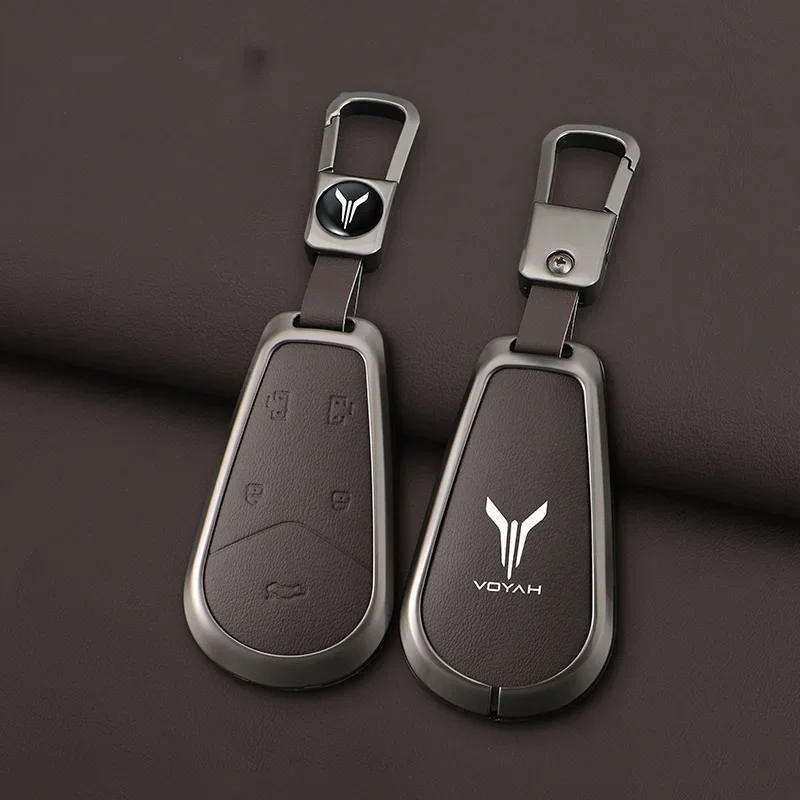 Zinc Alloy For Voyah Dreamer Dream Free Galvanized 2022 2023 Smart Remote Car Key Case Cover Shell Keychain Accessories