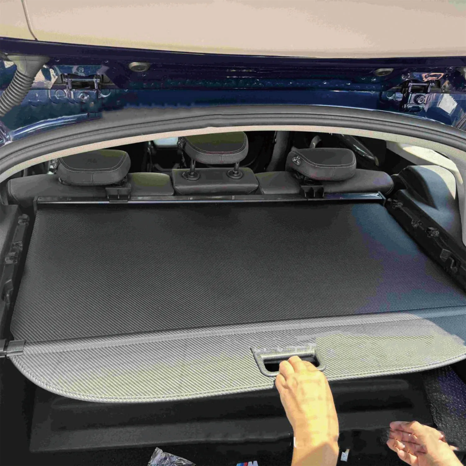 

For BMW MINI 2015-2023 Car Retractable Cargo Cover Carbon Black Rear Trunk Shade Luggage Security Cover 1Set