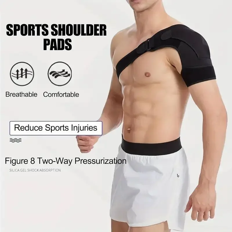 Adjustable Shoulder Brace with Pressure Pad Orthopedic Brace for Left and Right Shoulder Injuries Protect Back Belt Breathable