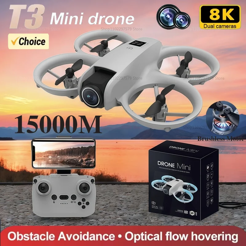 جديد T3 الطائرة بدون طيار 8K HD 5G GPS التصوير التحكم عن بعد المهنية HD الطائرات الجوية HD كاميرا مزدوجة كوادكوبتر لعب الطائرات بدون طيار الصبي هدية