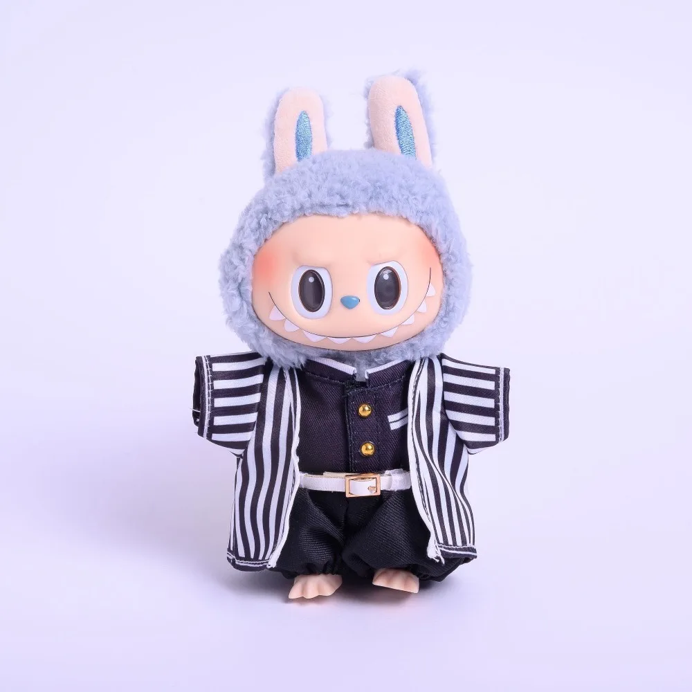 

For 15/17CM Labubu Doll Clothes Knife Model Costume Anime Demon Slayers Dolls Accessories Sitting Party Game Christmas Gift Toys