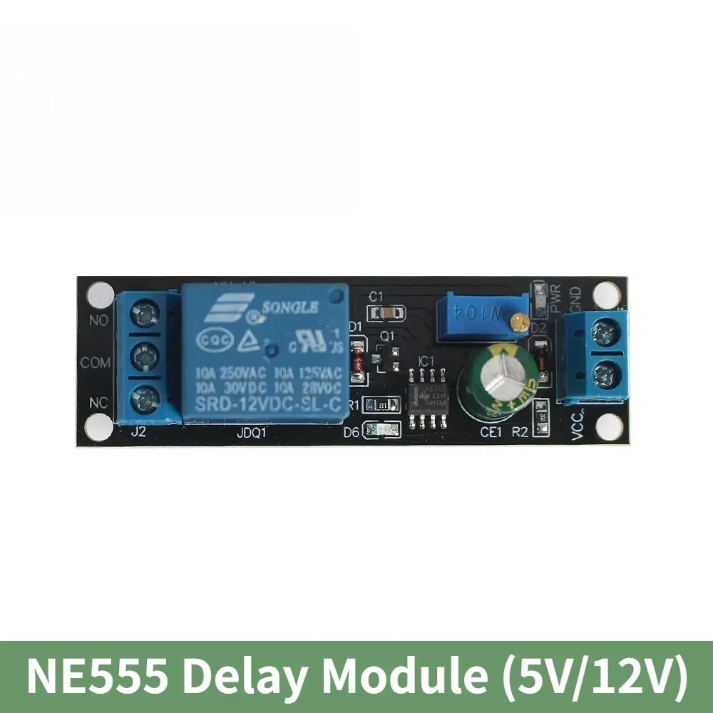 NE555 Delay Module Timer Switch Adjustable Controller DC 12V Timer Delay Relay Shield Module 0 To 10 Second 0~10S Car Oscillator