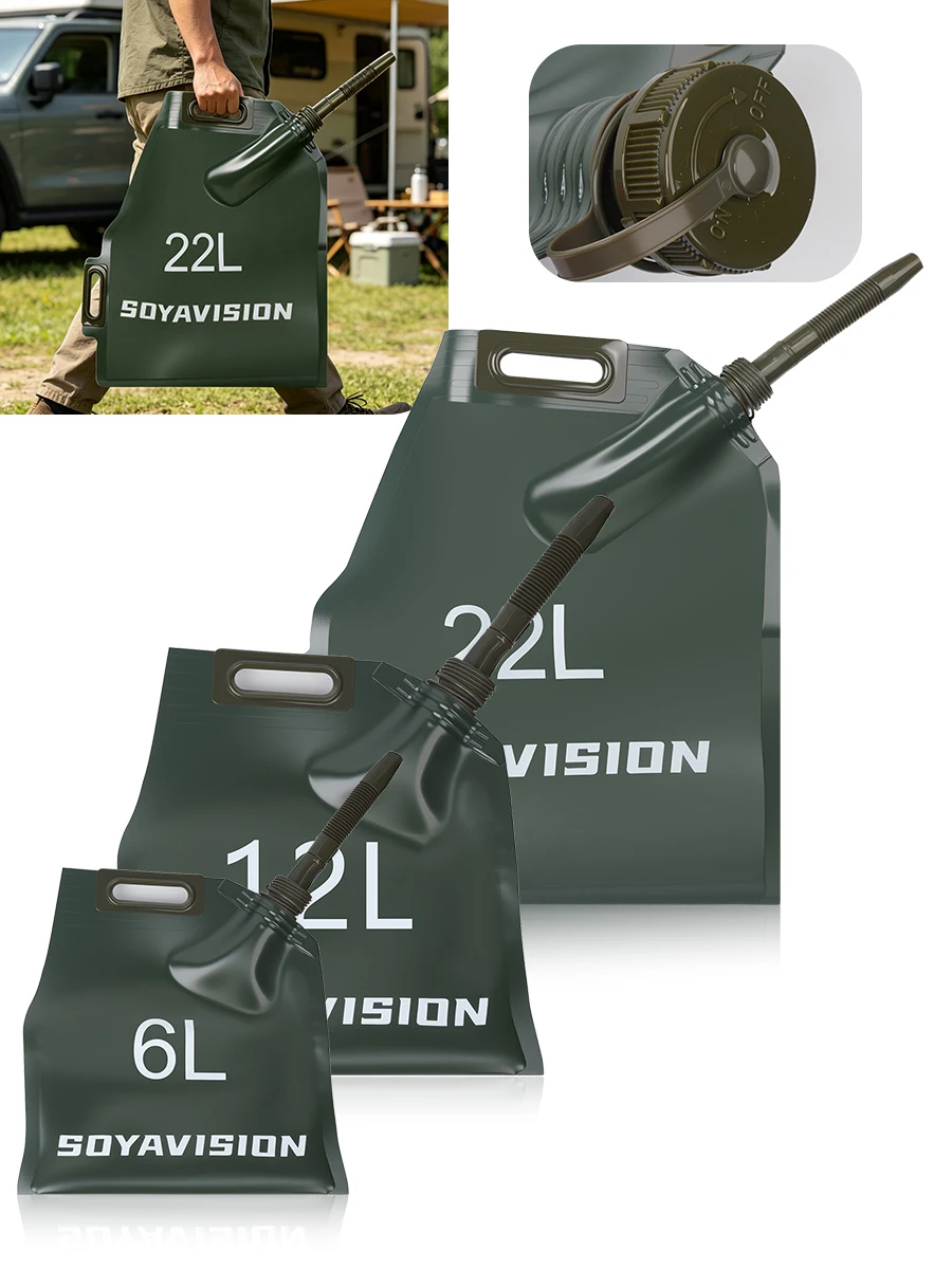 Universal Portable Soft Oil Bag 6L 12L 22L Folding Oil Bag, Spare Oil Drum for Self-driving Cars and Motorcycles