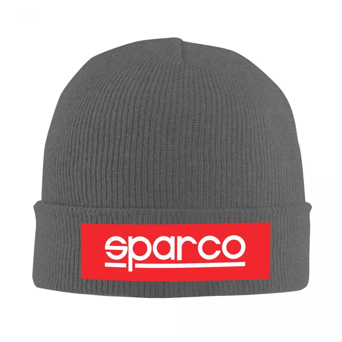 SPARCO Logo Car Racing Club Vintage Warm Knitted Cap Fashion Bonnet Hat Autumn Winter Outdoor Beanies Hats for Unisex Adult