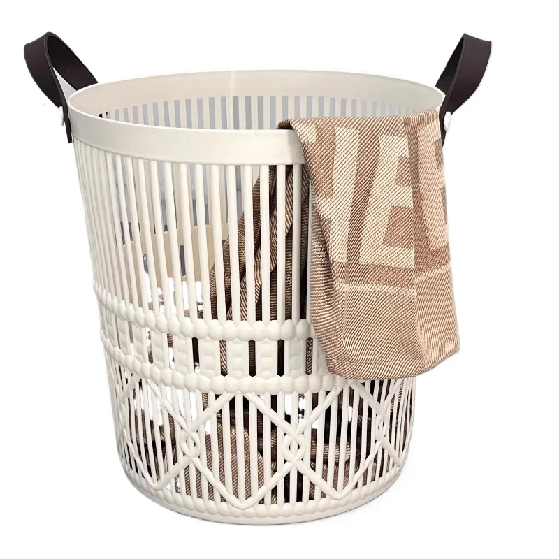 

Dirty basket Home toilet Clothes storage basket Bathroom laundry basket Plush toy tube doll with handle