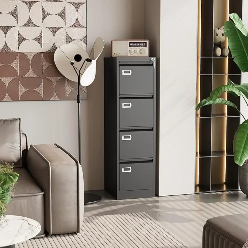 

Drawer File Cabinet with Lock, Metal Filing Cabinets, Vertical Small Filing Cabinet Steel Lockable Storage Cabinets