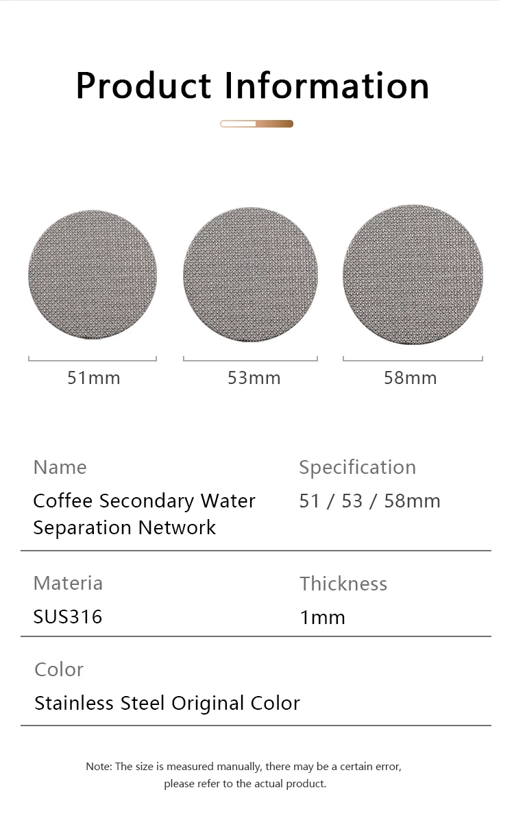 Wiederverwendbarer Espresso-Puck-Siebfilter, Kontakt-Duschsieb für 51 mm, 54 mm, 58 mm Breville Siebträger, Barista-Maschinenzubehör – Detail 10