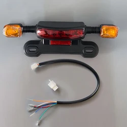 ebike turn signal freio de luz 12V Elétrica Moto Tail Light 48V 60V 3 In1 Led Ebike Luz traseira Scooter elétrico luz de freio luz traseira e pisca-pisca