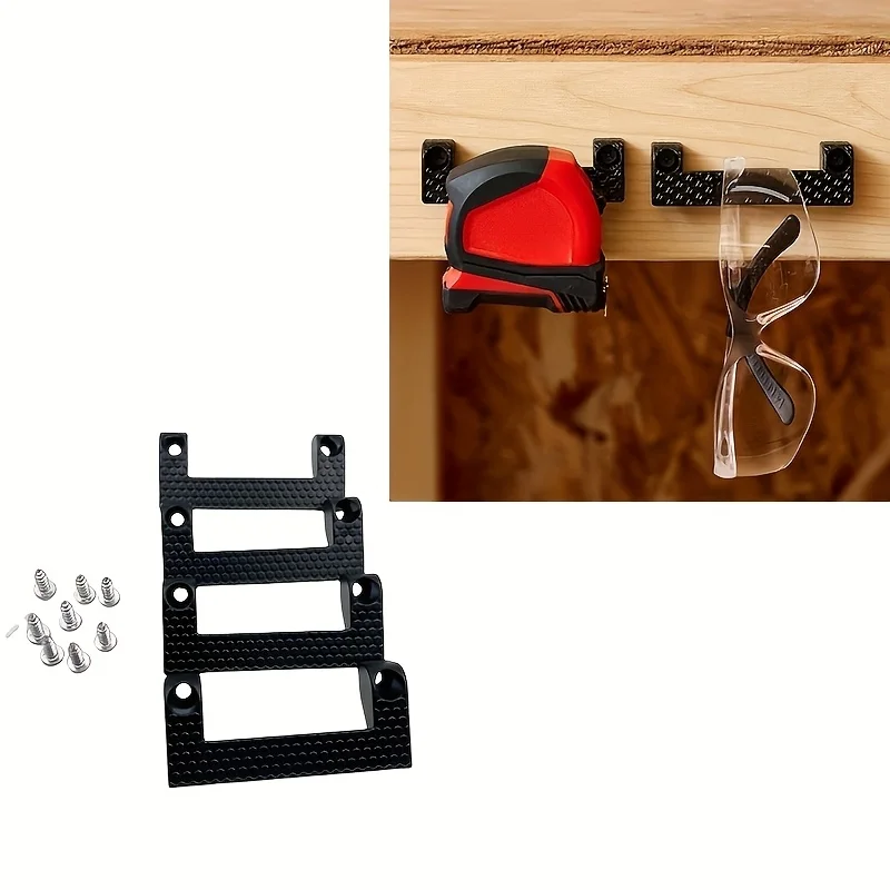 4 Pack Tape Measure Holder - Garage Organization Tool Storage - Tool Holder for Ladders, Workbench Power Tools