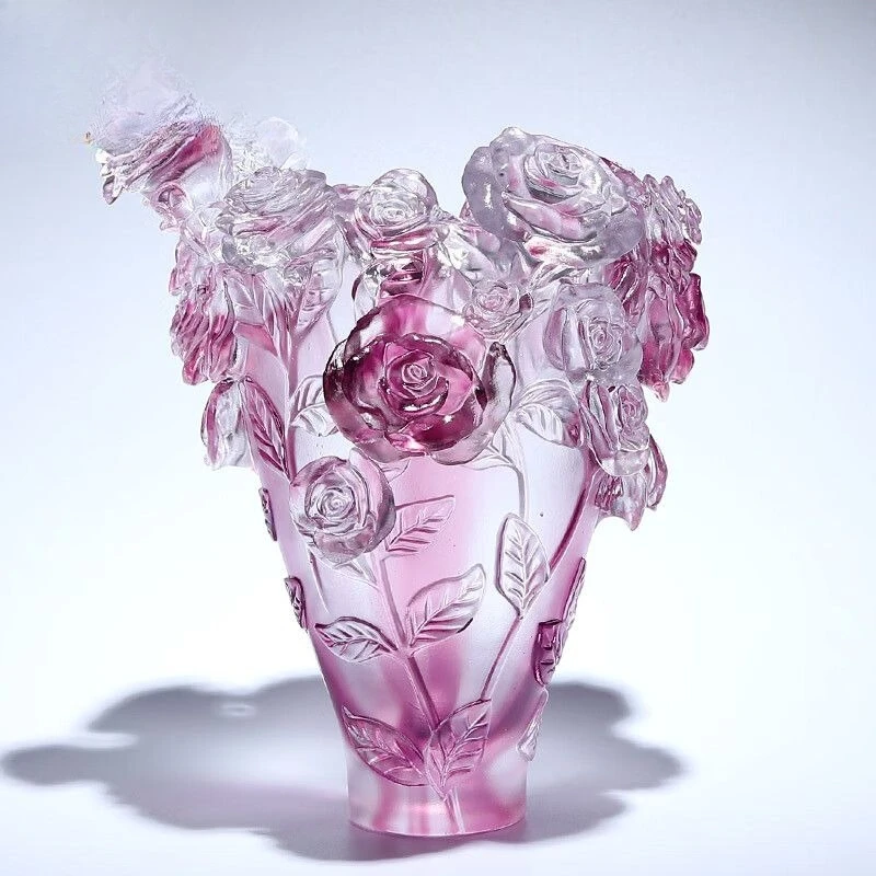 

vase glazed handicrafts, ornaments, living room dining table, decorative furnishings, special for inserting dried flowers